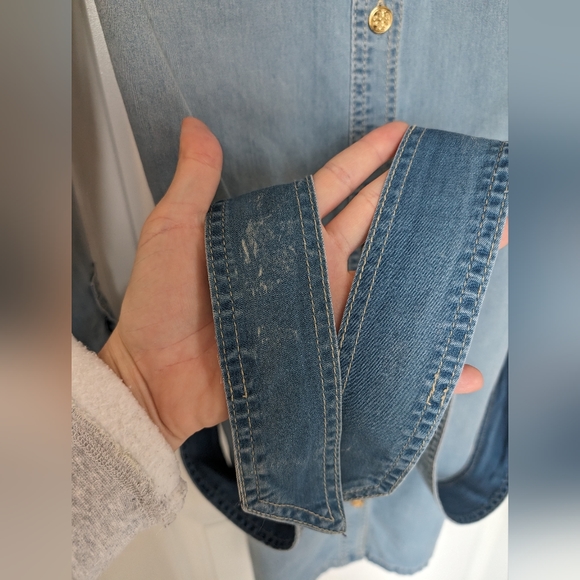 Tory Burch Light Denim Blue Belted Brigette Shirt Dress - Size 6 (M) - Picture 16 of 16